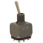 Honeywell Standard Toggle Switch; 2 position - Maintained/Maintained; DPDT; 5A; 125VAC; Solder; Bushing ¼" Mount